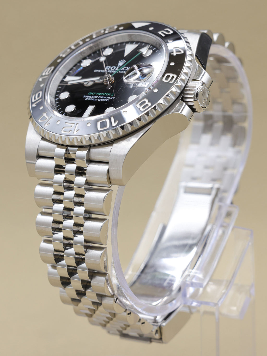 Rolex GMT-Master II Bruce Wayne Black Dial on Jubilee 126710GRNR Complete 2024