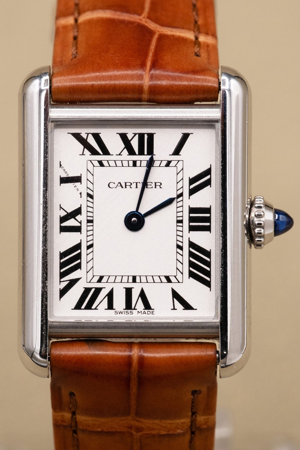 Cartier Tank Must White Dial on Brown Leather WSTA0089 Complete 2025
