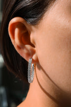 White Gold FLEXIBLE 2.8MM - UNDER E-342HOOP Hoops 3.43 cts.