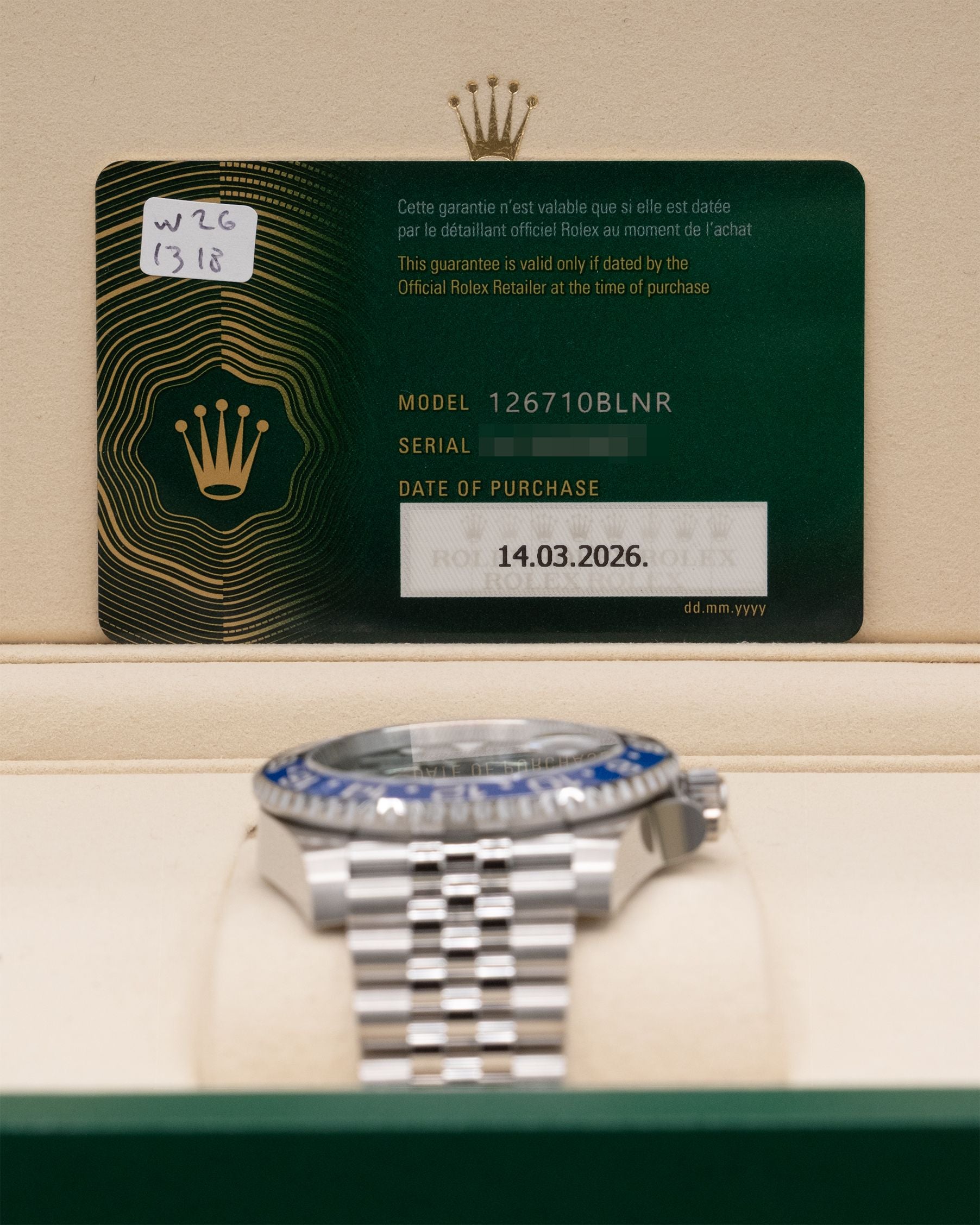 Rolex GMT-Master II Batgirl Black Dial on Jubilee 126710BLNR Complete 2026
