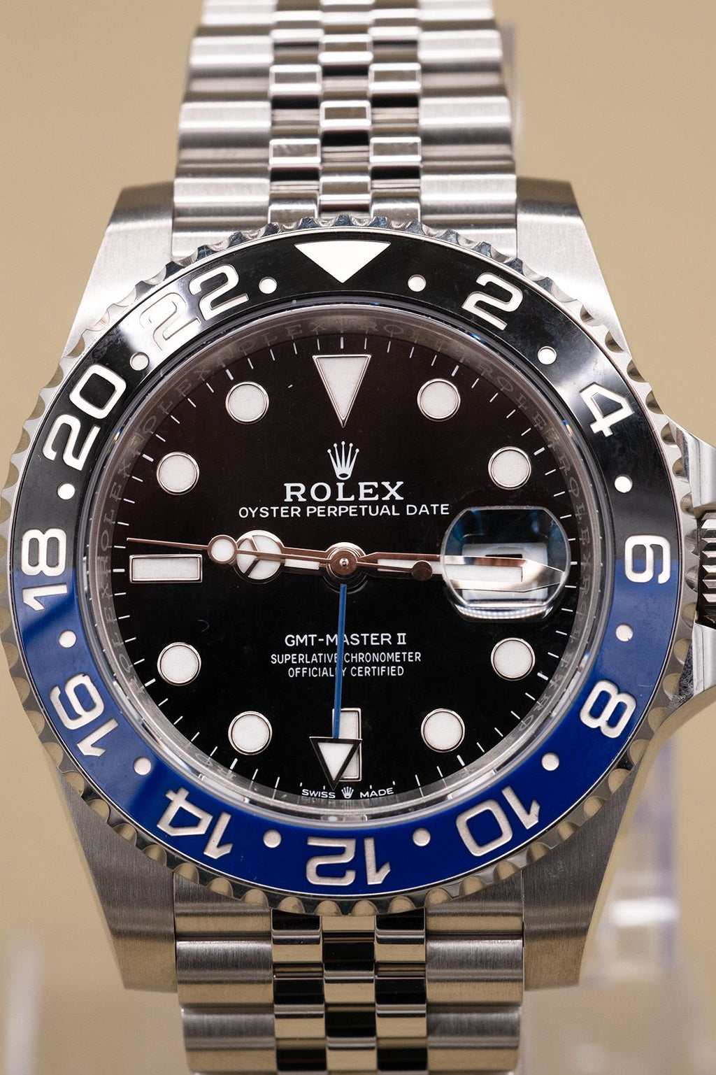 Rolex GMT-Master II Batgirl Black Dial on Jubilee 126710BLNR Complete 2023