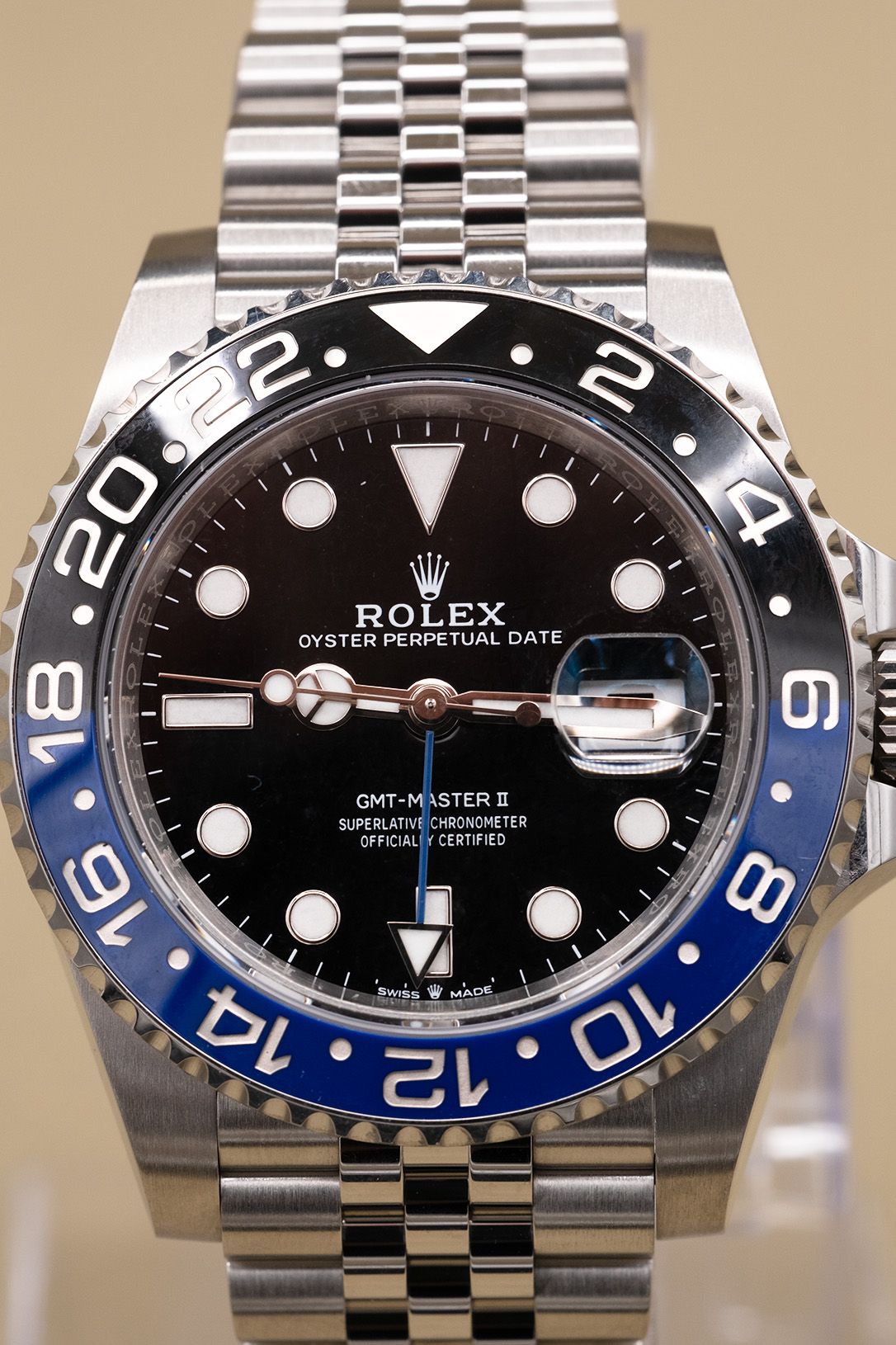 Rolex GMT-Master II Batgirl Black Dial on Jubilee 126710BLNR Complete 2023