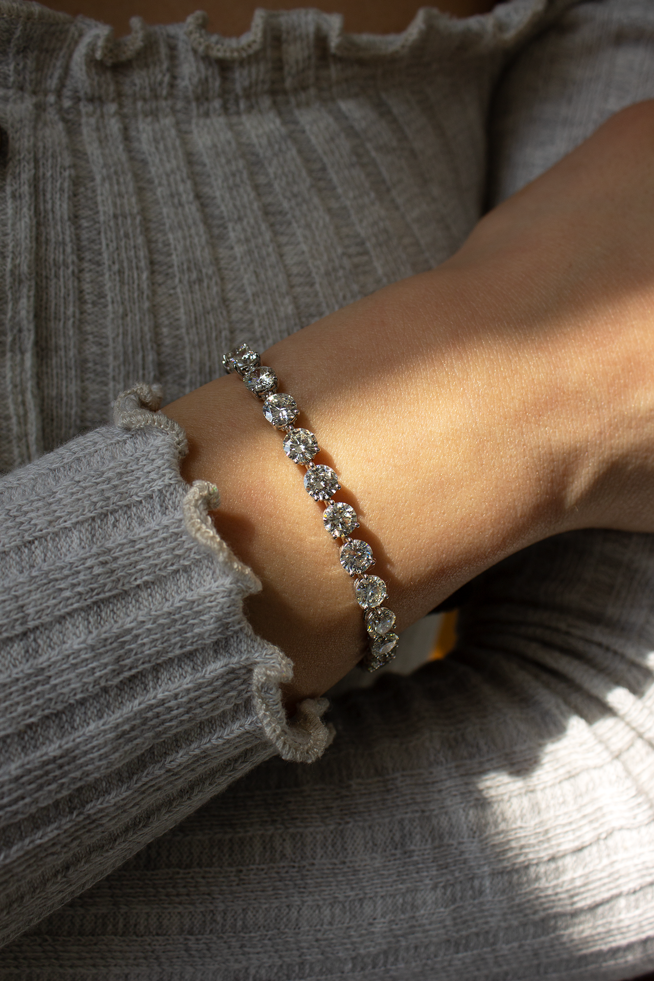 Soraya Fine Jewelry Elegant Tennis Bracelet, 12.94ct B-1294RD