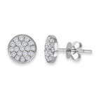 Rose Gold FLAT CLUSTER STUD Studs 0.33 cts.