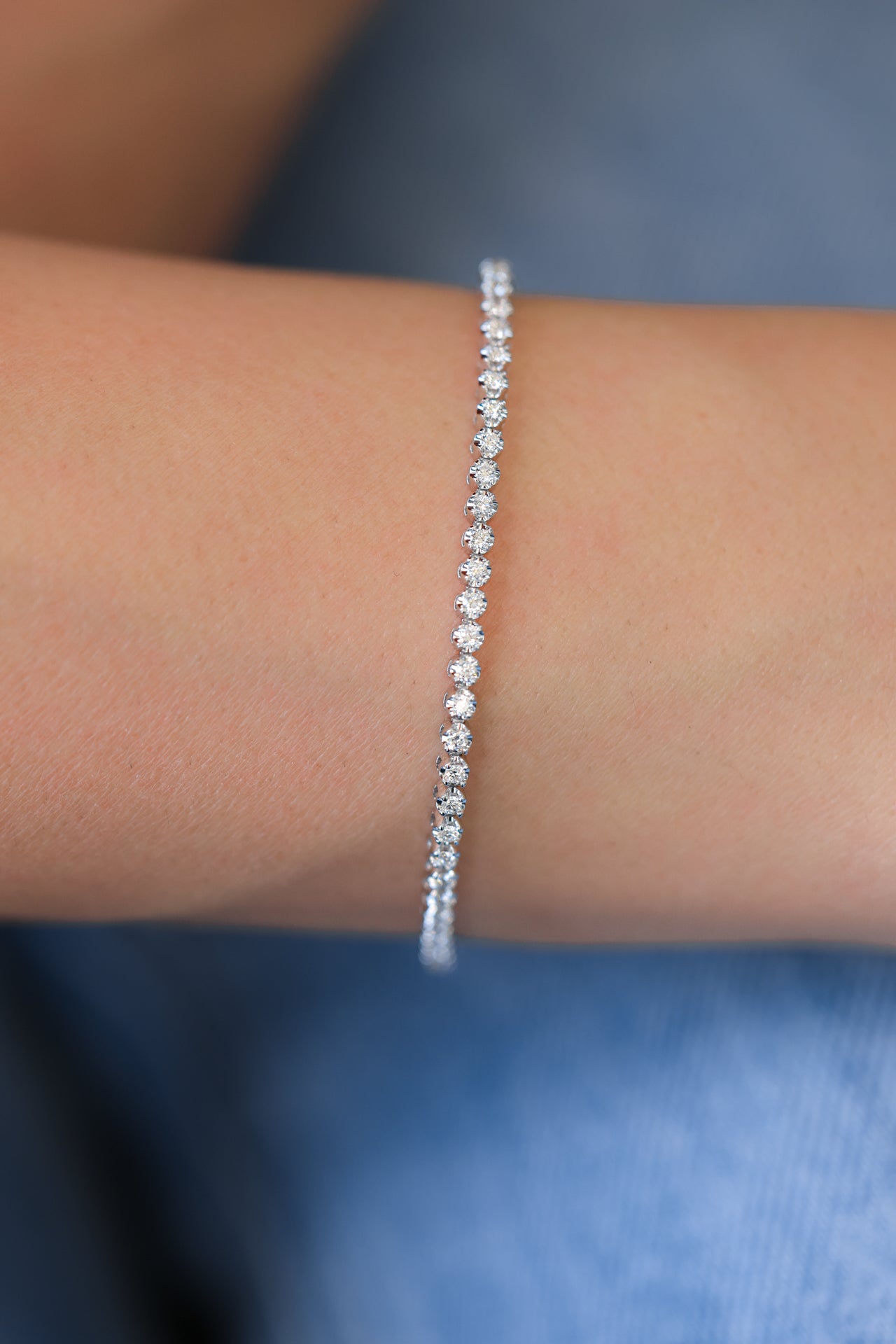 Brilliant Round Diamond Tennis Bracelet, 3.10ct B-1RD
