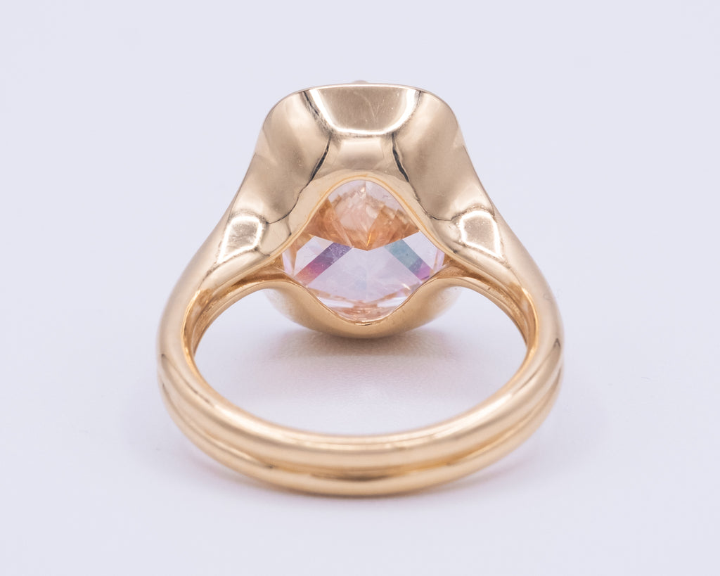 Yellow Gold PINK DIAMOND Engagement Ring 6.24 cts.