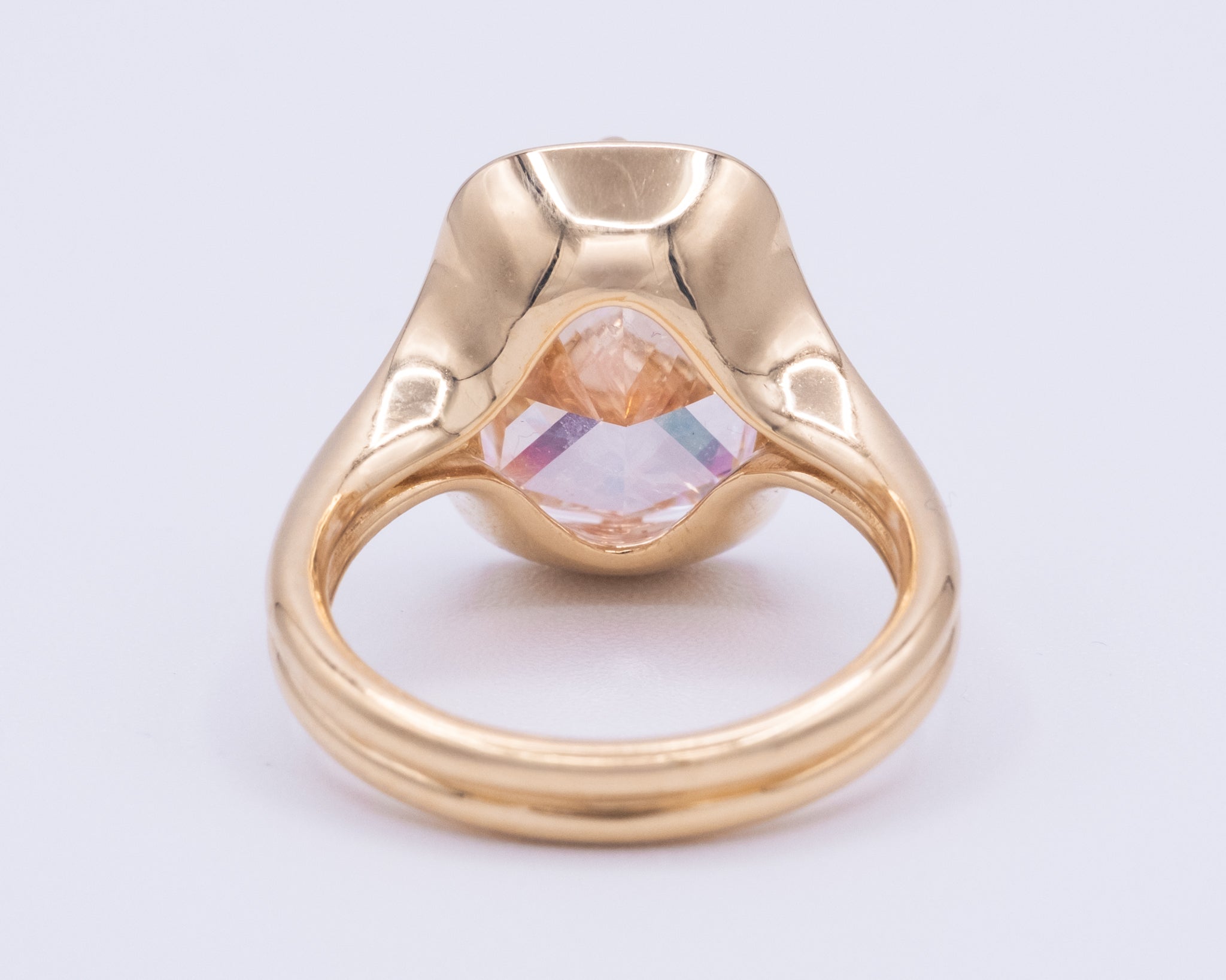 Yellow Gold PINK DIAMOND Engagement Ring 6.24 cts.