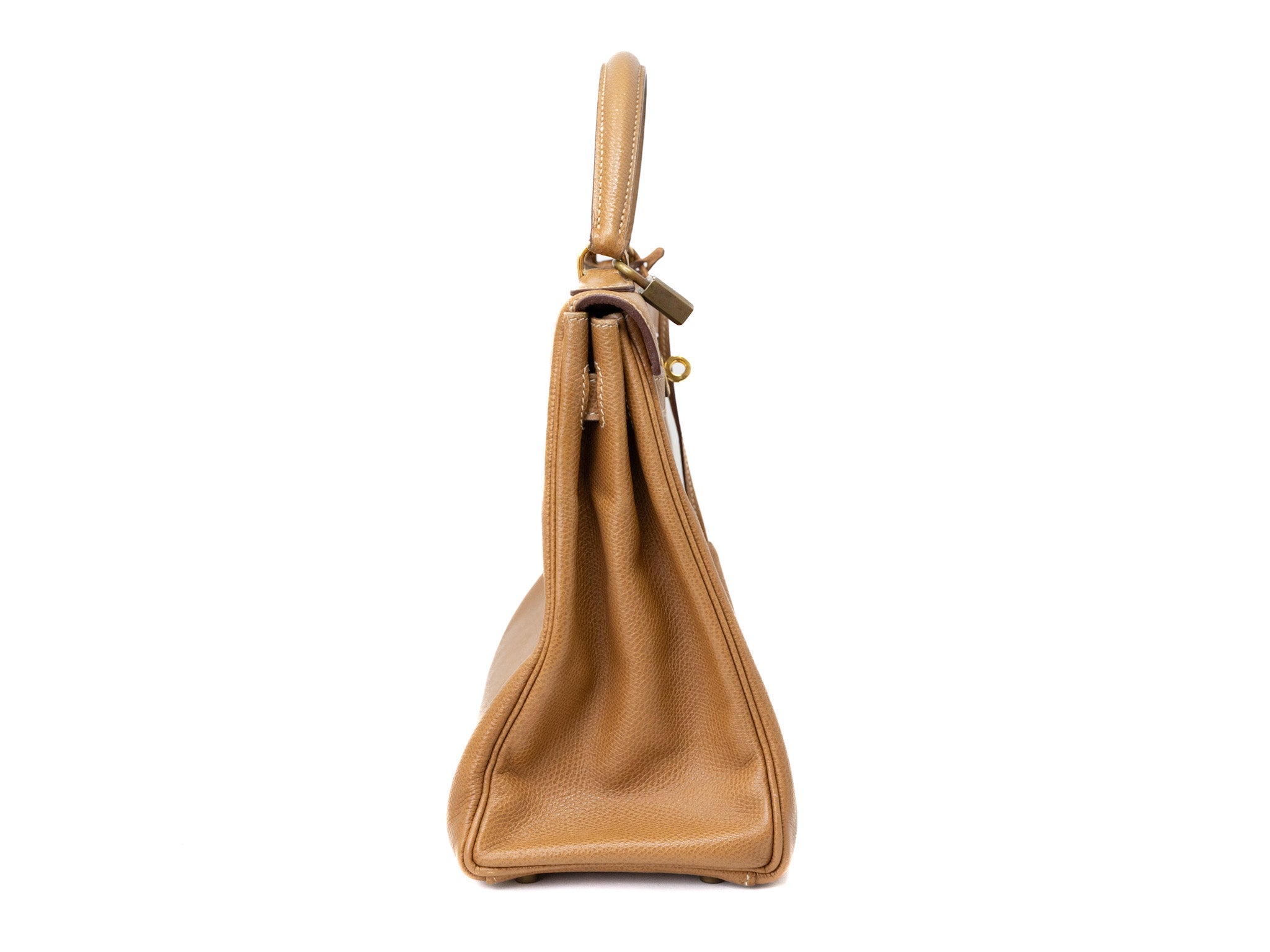 Vintage Hermes Kelly 32 Sellier Naturel Courchevel
