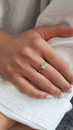 Yellow Gold Wavy Stack Ring Fashion Ring 0.7 cts.