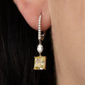 18KT Two Tone Diamond Round Oval Cushion Dangles 3.76ctw E-151