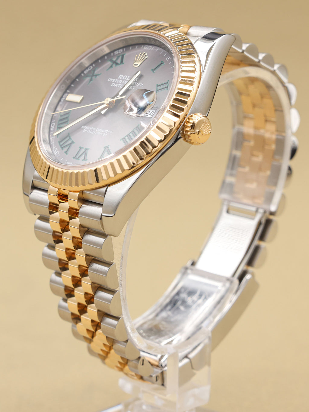 Rolex Datejust 41 Slate Green Roman Dial on Jubilee 126333 Complete 2021