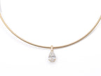 14K Yellow Gold Pear Lab Grown Diamond Pendant 9.8ct N-2210PS