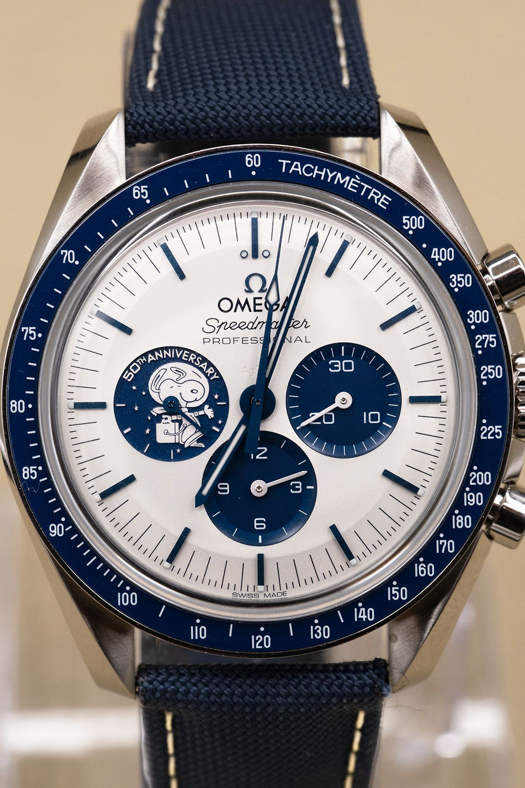 Omega Speedmaster Anniversary Series Co-Axial Master Chronometer Chronograph Silver Dial on Nylon Strap 310.32.42.50.02.001 Complete 2023