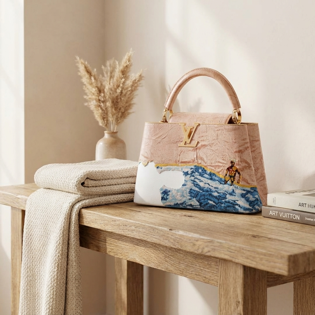 Louis Vuitton X BILLIE ZANGEWA Calfskin Printed Embroidered Capucines