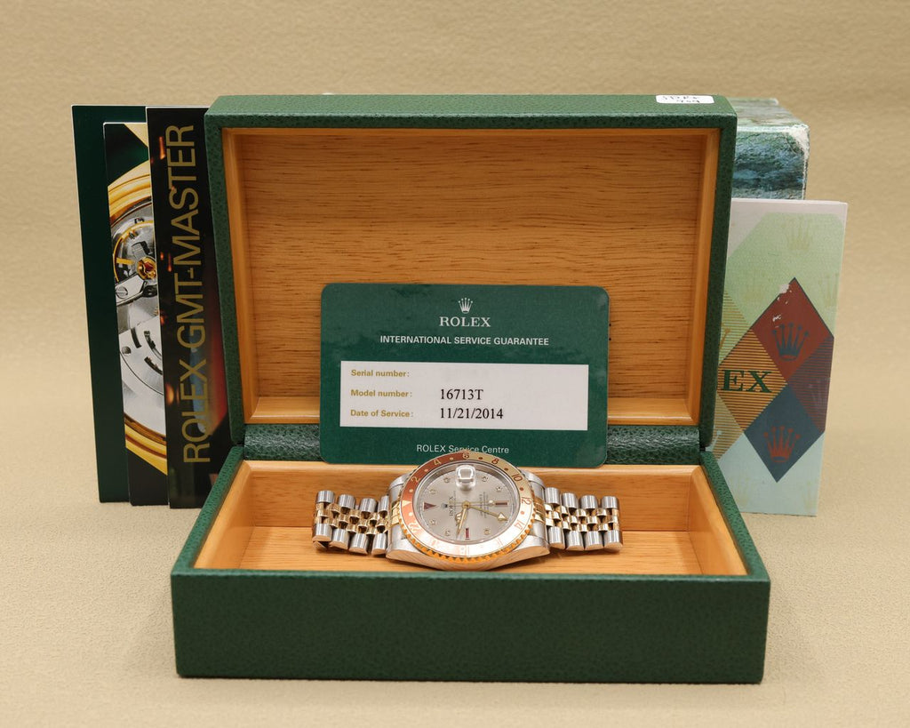Rolex GMT Master II Serti Dial on Jubilee 16713 Complete 2005