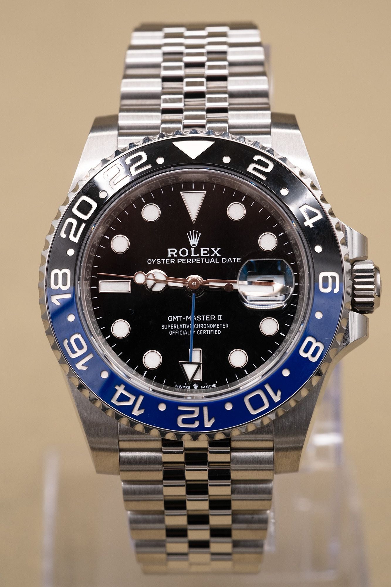 Rolex GMT-Master II Batgirl Black Dial on Jubilee 126710BLNR Complete 2023
