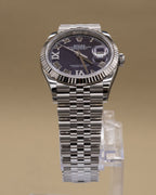 Rolex Datejust 36 Aubergine Purple Diamond Roman Vi And Ix Dial on Jubilee 126234 Complete 2026