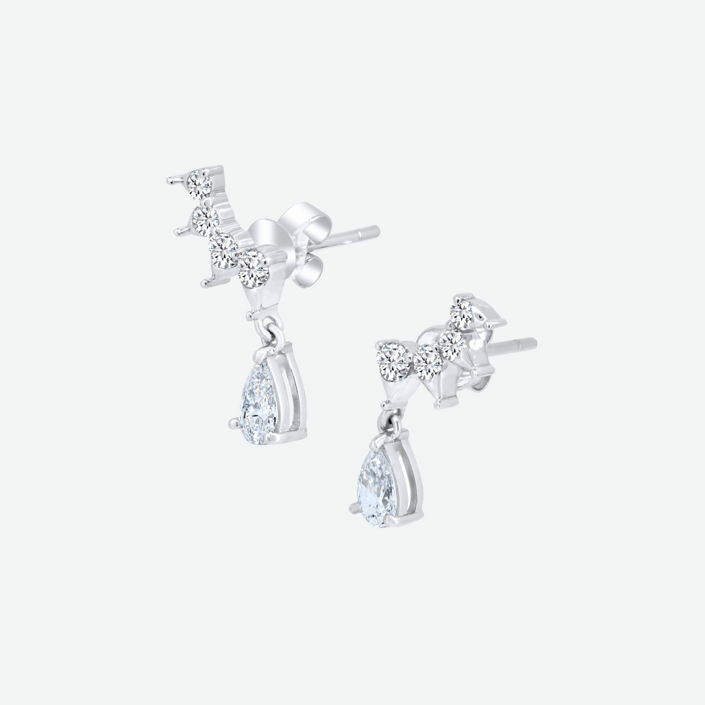 White Gold - Climbers Earrings 0.8 cts.