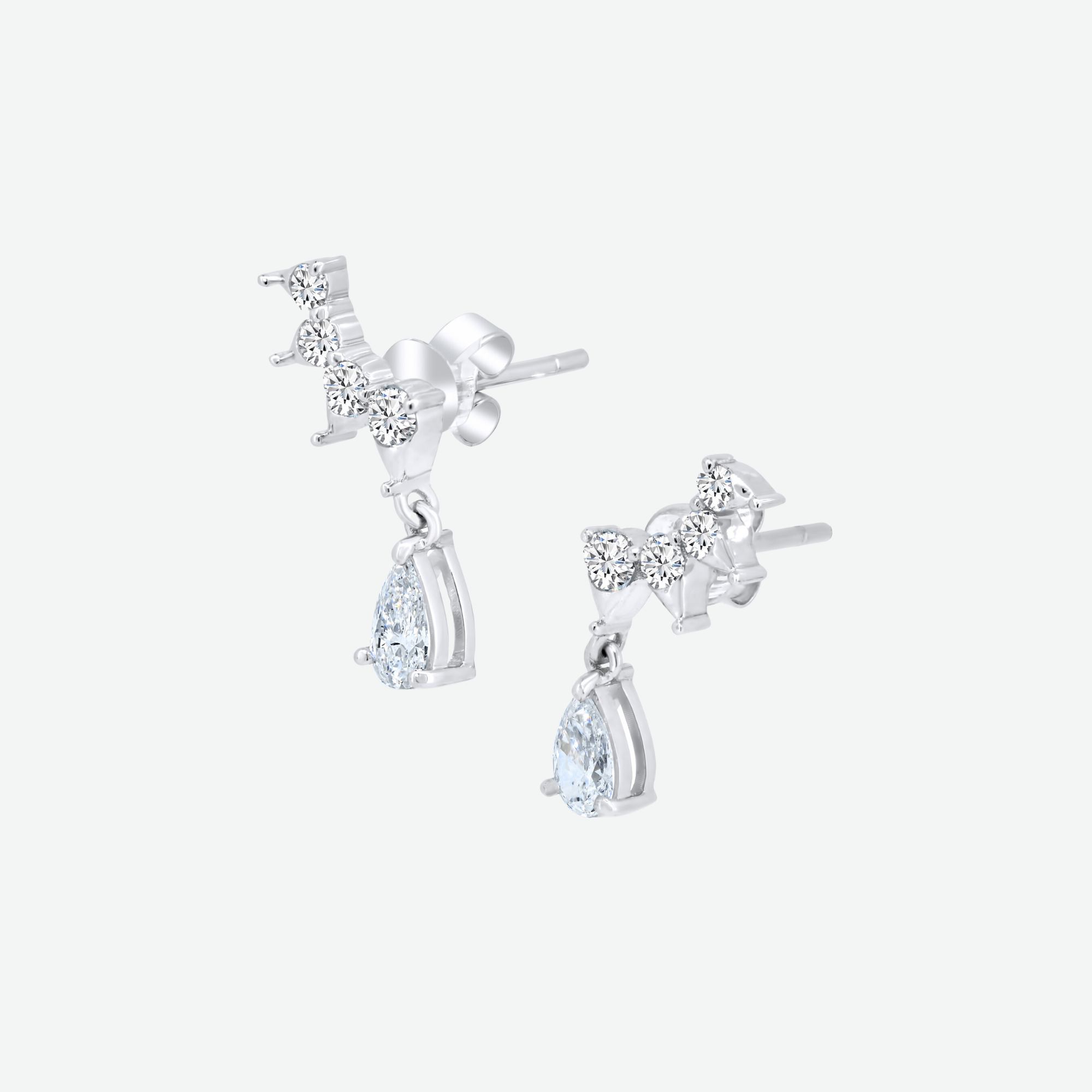 White Gold - Climbers Earrings 0.8 cts.