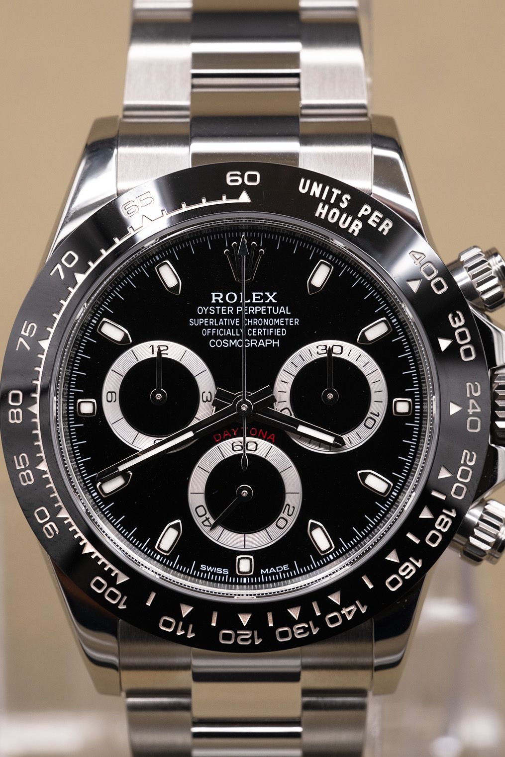 Rolex Daytona Black Dial on Oyster 116500LN Complete 2021