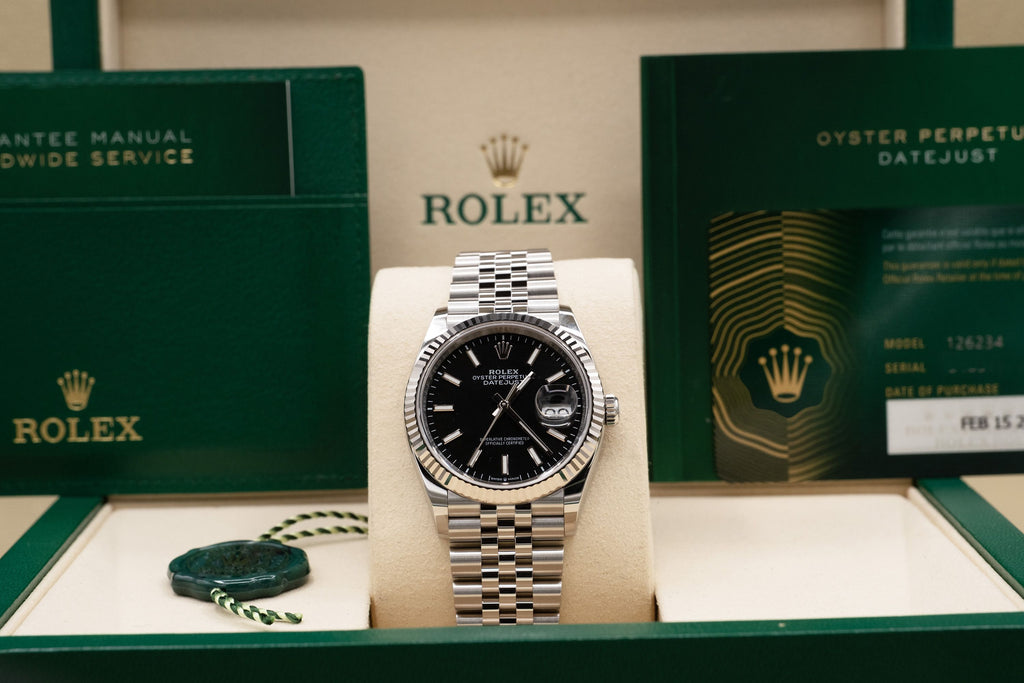 Rolex Datejust 36 Black Index Dial on Jubilee 126234 Complete 2025