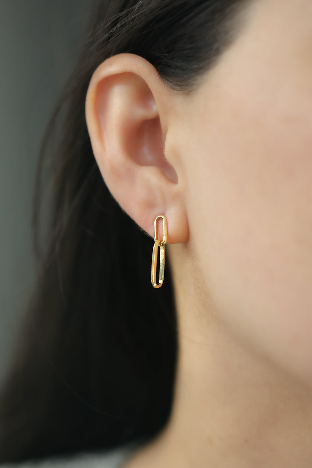 Yellow Gold LINK DANGLE Earrings 0 cts.