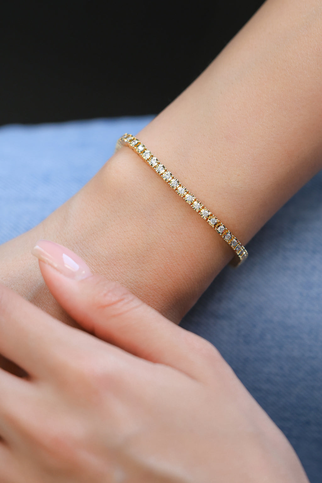 Diamond Mini Tennis Bracelet in 14K White Gold, 1.5ct B-149RD
