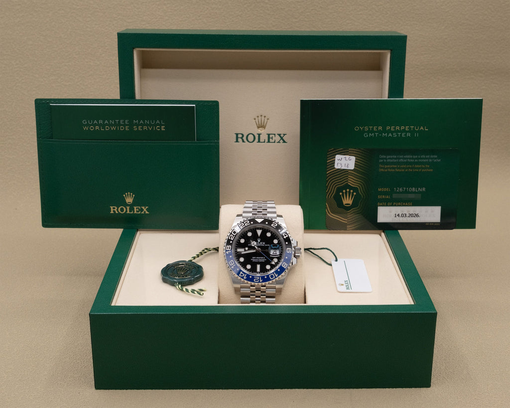 Rolex GMT-Master II Batgirl Black Dial on Jubilee 126710BLNR Complete 2026