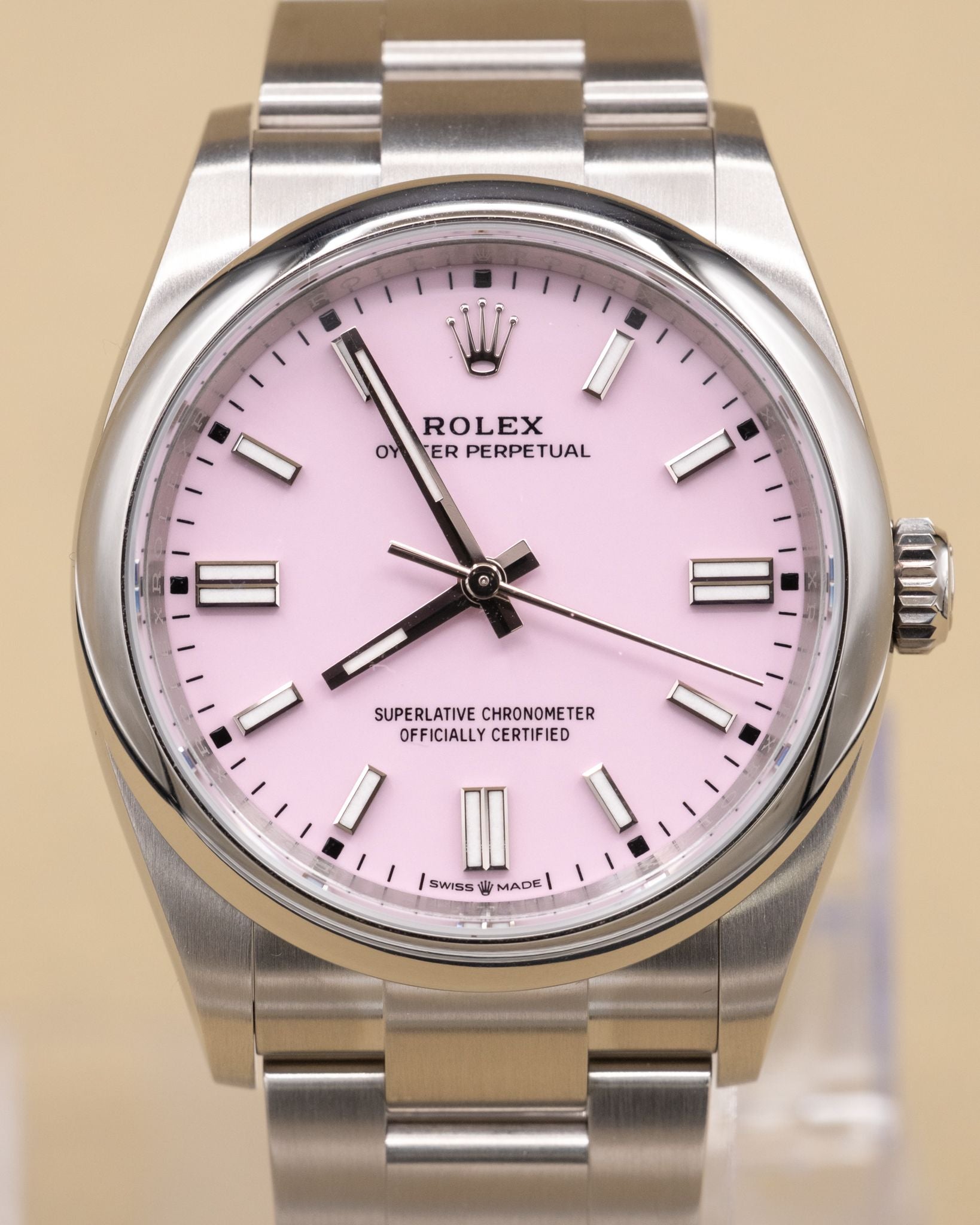 Rolex Oyster Perpetual 36 Candy Pink Index Dial on Oyster 126000 Complete 2026