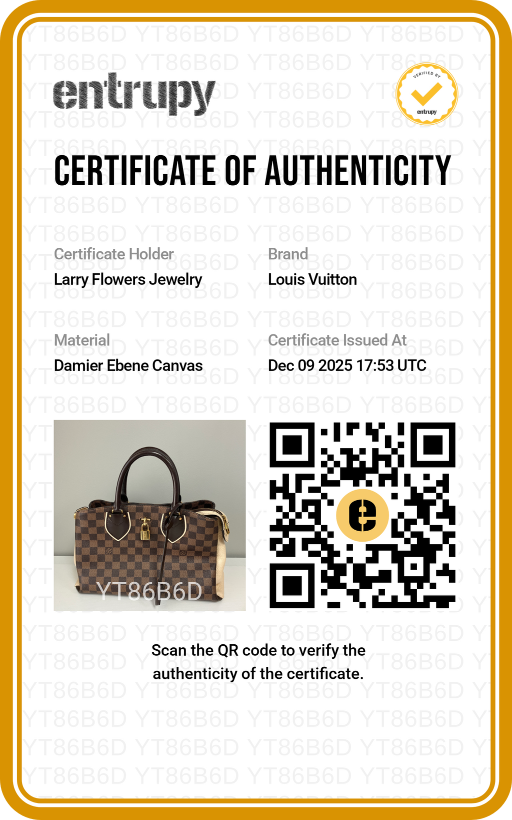Louis Vuitton Damier Ebene NormandyTop Handle Bag