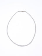 Platinum Graduated Round Diamond Tennis Necklace 14.1ct N-620PLT