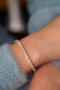 Stunning Diamond Tennis Bracelet in 14K White Gold, 8.88ct B-890