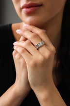 White Gold CHANNEL SETTING Eternity Ring 4.73 cts.