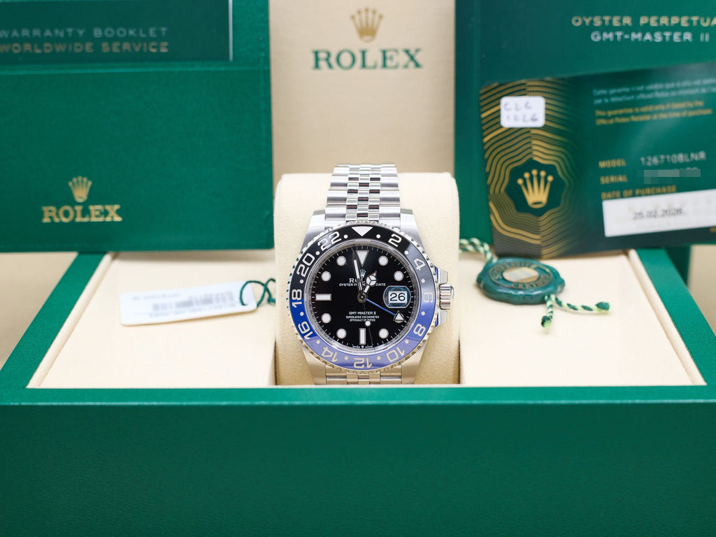 Rolex GMT-Master II Batgirl Black Dial on Jubilee 126710BLNR Complete 2026
