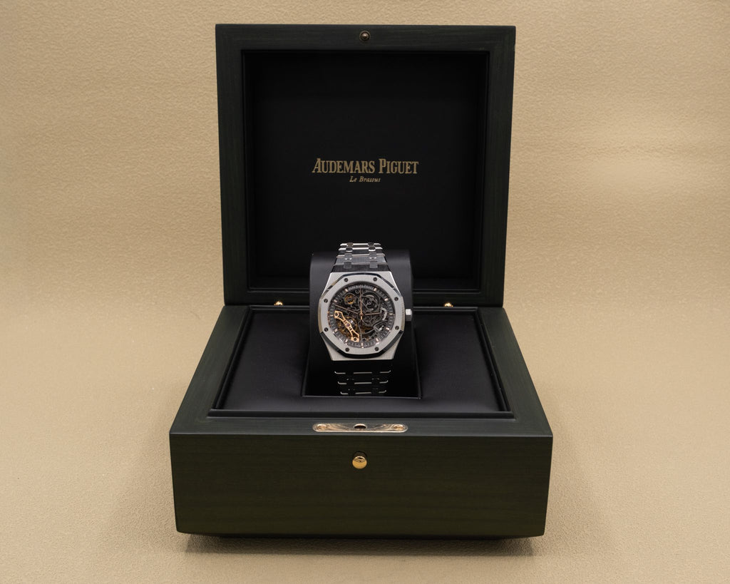 Audemars Piguet Royal Oak Double Balance Wheel Skeleton Dial on Bracelet 15407ST.OO.1220ST.01 Complete 2024
