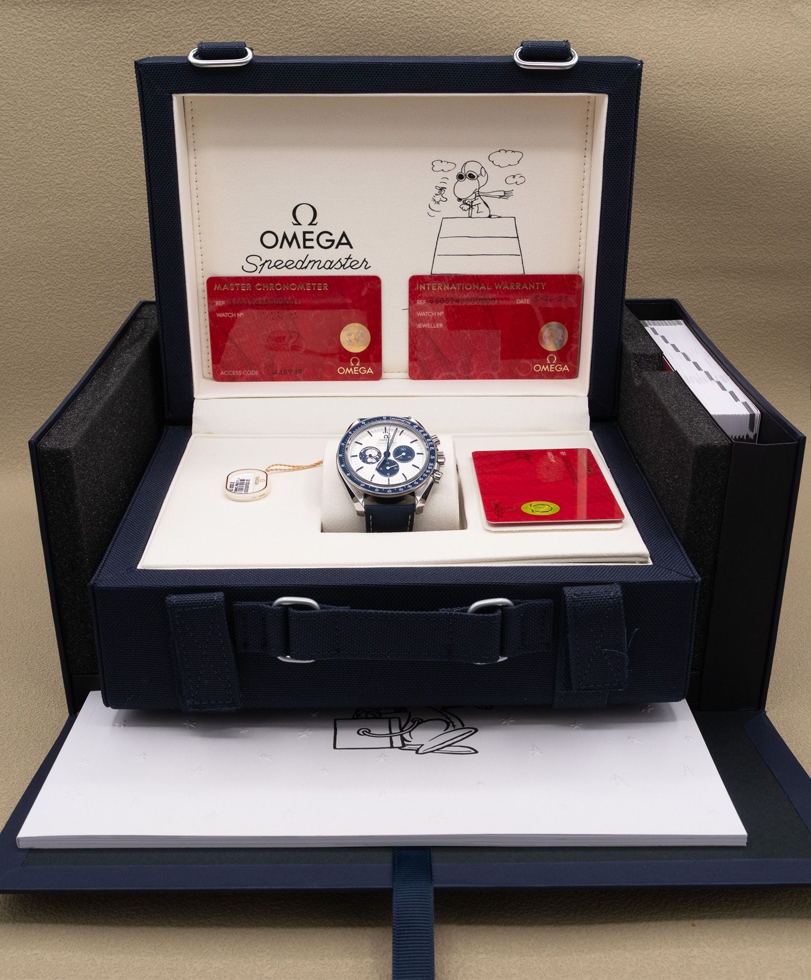 Omega Speedmaster Anniversary Series Co-Axial Master Chronometer Chronograph Silver Dial on Nylon Strap 310.32.42.50.02.001 Complete 2023