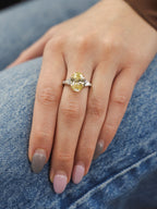 Oval Three Stone Diamond 18KT White Gold Ring 5.8ct R-452OV