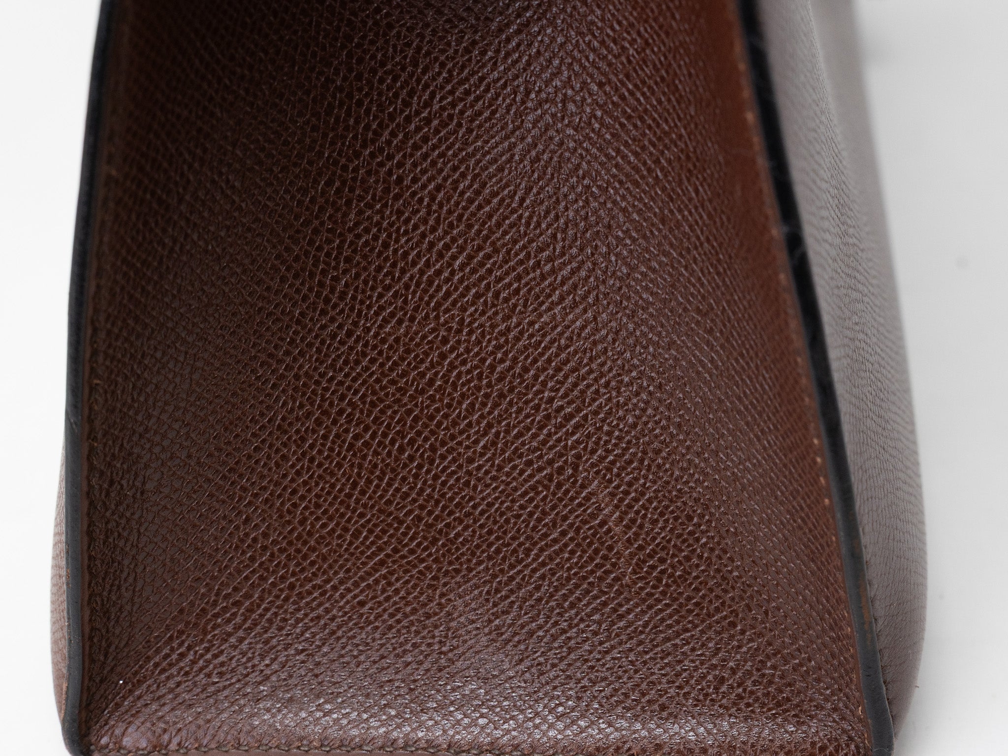 Vintage Hermes Kelly 32 Sellier Brown Handbag