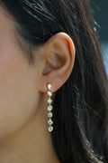 18KT Yellow Gold Multi-Shape Diamond Dangle Earrings 2.90ctw E-290MULTI