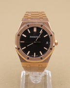 Audemars Piguet Royal Oak Selfwinding Black Dial on Bracelet 15500OR.OO.1220OR.01 Complete 2020