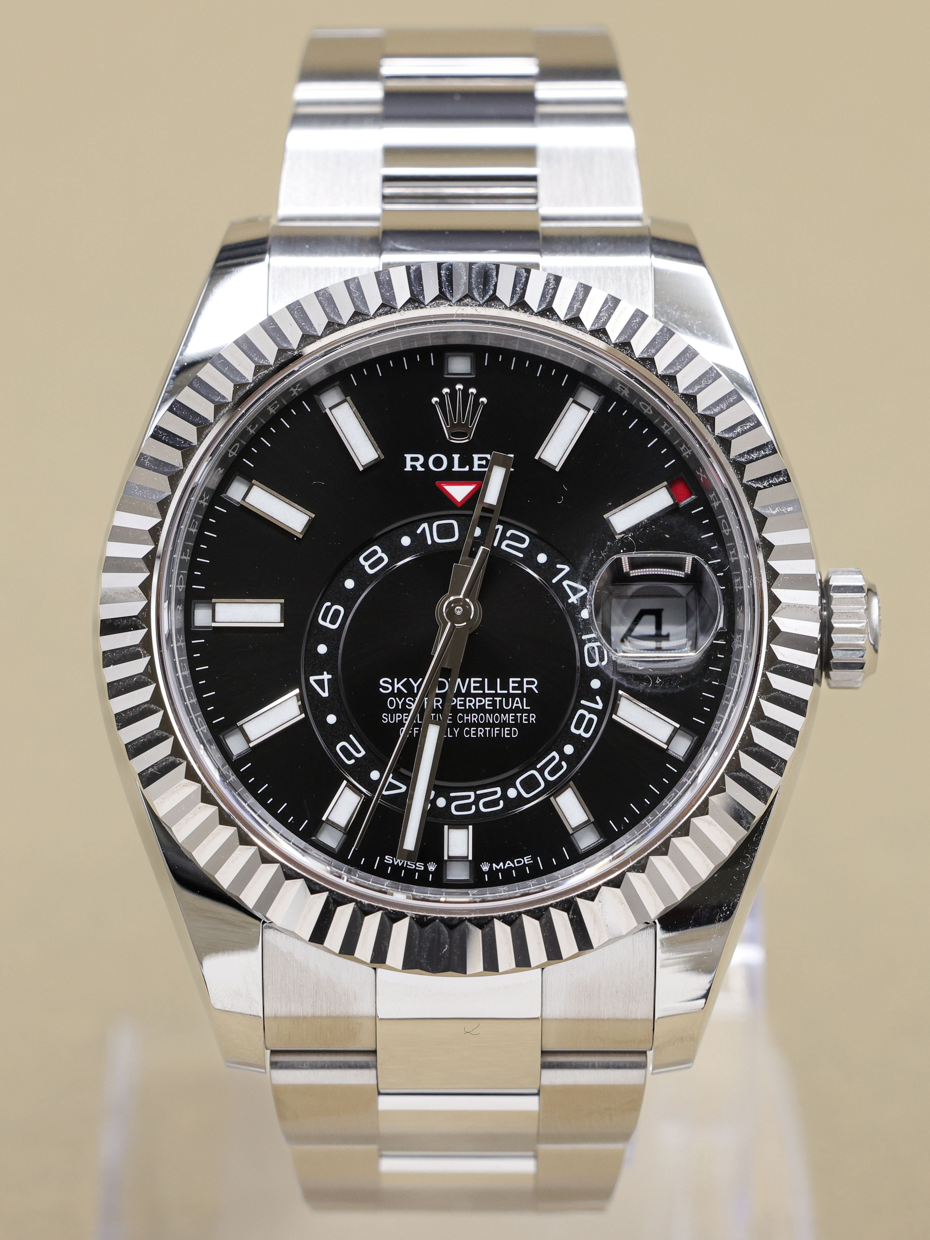 Rolex SkyDweller Black Index Dial on Oyster 336934 Complete 2026