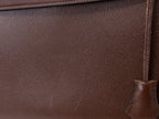 Vintage Hermes Kelly 32 Sellier Brown Handbag