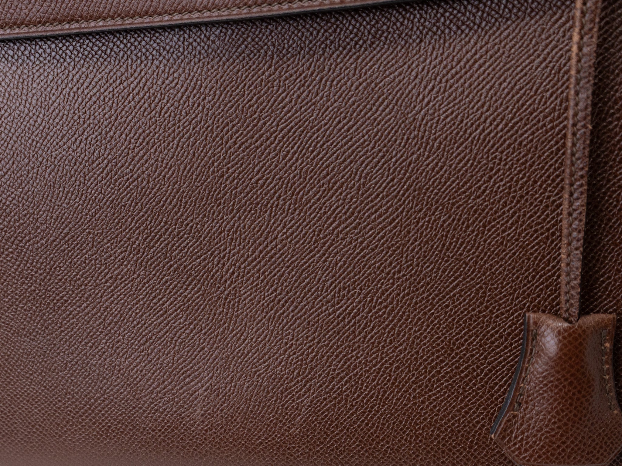 Vintage Hermes Kelly 32 Sellier Brown Handbag