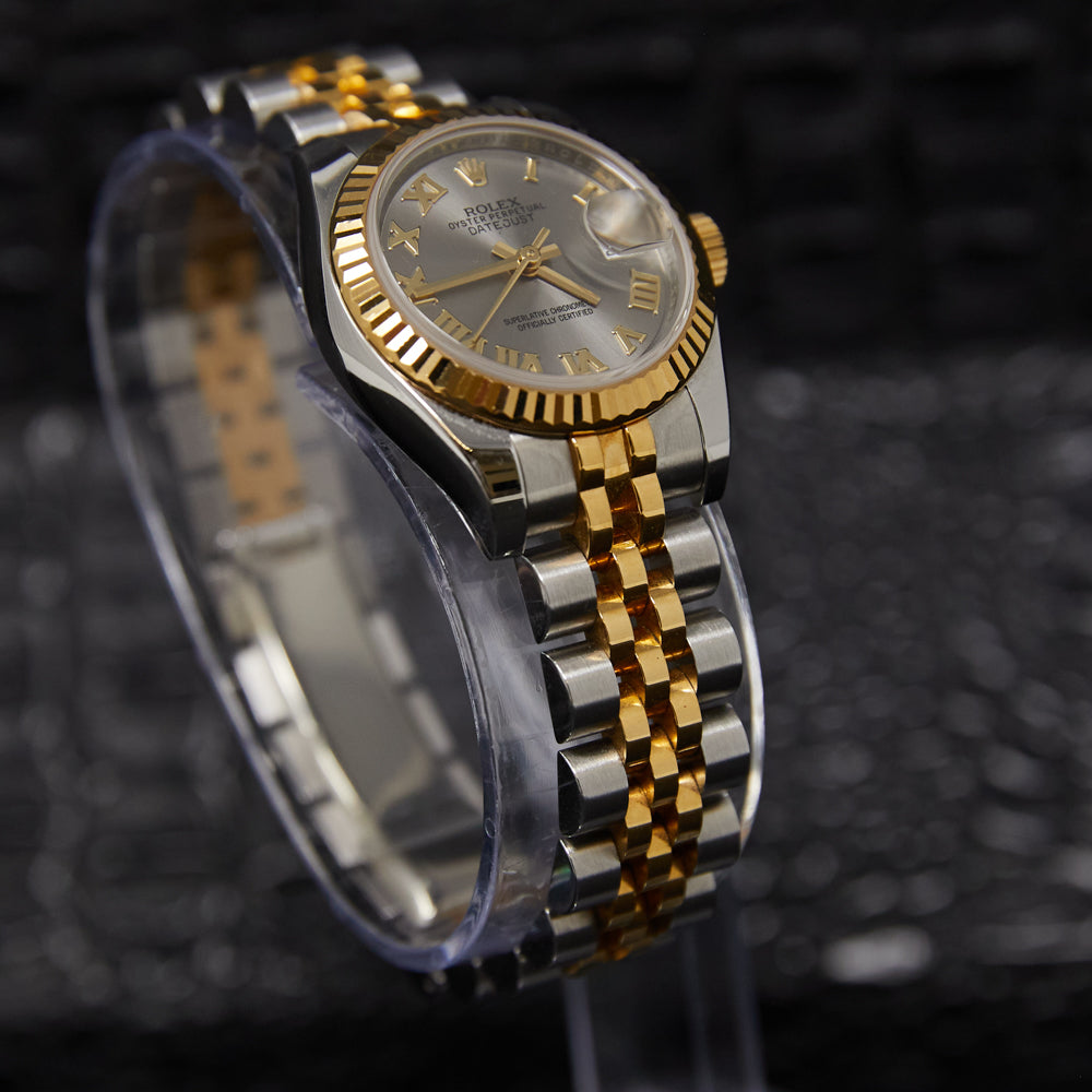 Rolex Datejust Ladies Silver Roman Dial on Jubilee 179173 Complete 2014