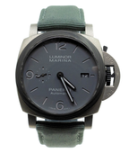 Panerai Luminor Marina TuttoGrigio Titanium Anthracite Dial on Grey Textile Strap PAM01662 Complete Open Date
