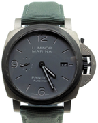 Panerai Luminor Marina TuttoGrigio Titanium Anthracite Dial on Grey Textile Strap PAM01662 Complete Open Date