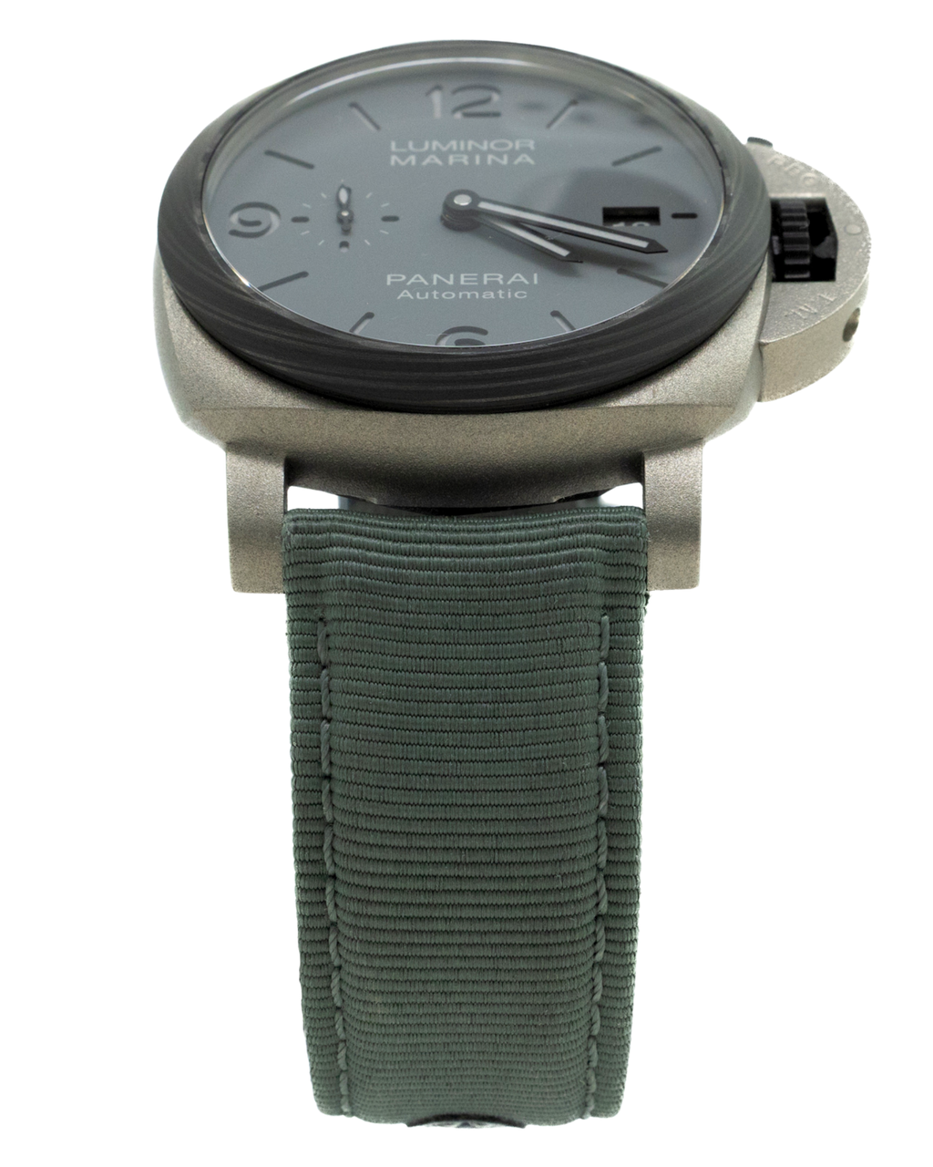 Panerai Luminor Marina TuttoGrigio Titanium Anthracite Dial on Grey Textile Strap PAM01662 Complete Open Date