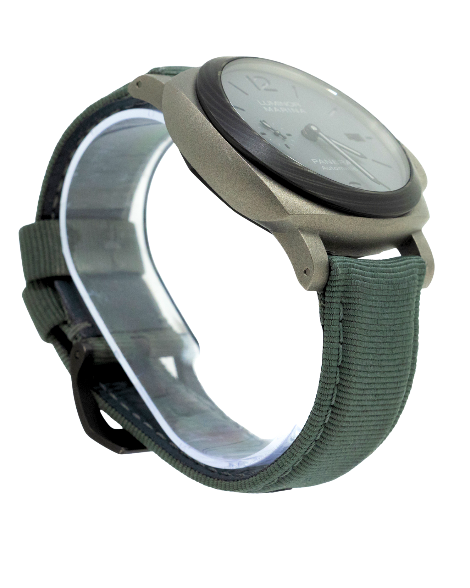 Panerai Luminor Marina TuttoGrigio Titanium Anthracite Dial on Grey Textile Strap PAM01662 Complete Open Date