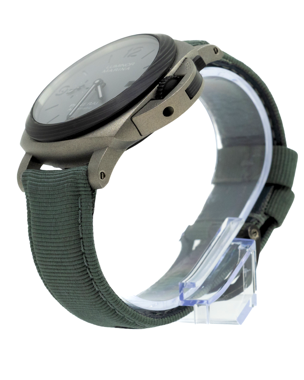 Panerai Luminor Marina TuttoGrigio Titanium Anthracite Dial on Grey Textile Strap PAM01662 Complete Open Date