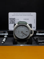 Panerai Luminor Marina TuttoGrigio Titanium Anthracite Dial on Grey Textile Strap PAM01662 Complete Open Date